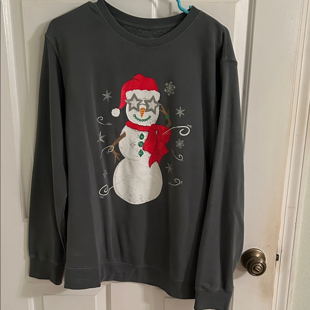 Green Snowman Sweater